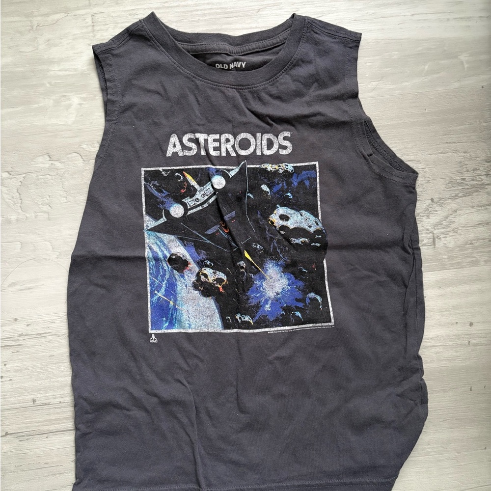 Old Navy Dark Gray Asteroids Tank Top